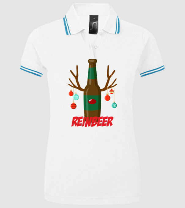 Bere REINBEER model alb pe tricou