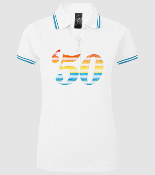 Retro Birthday 1950 model alb pe tricou