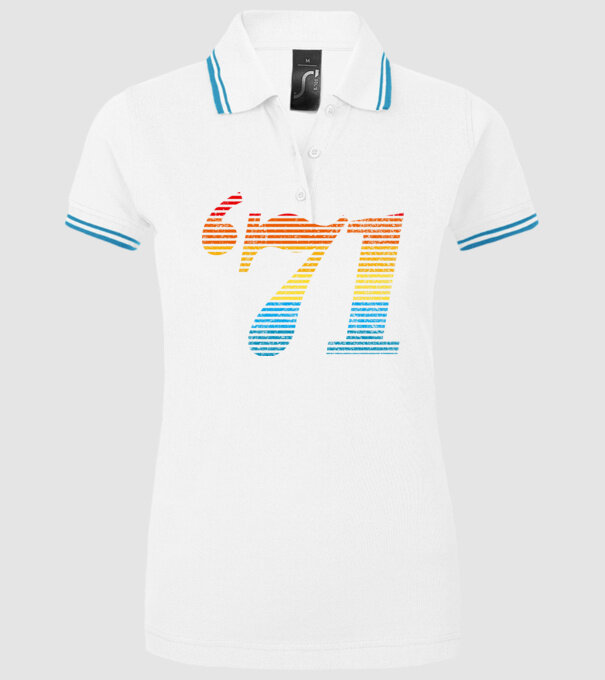 Retro Birthday 1971 model alb pe tricou