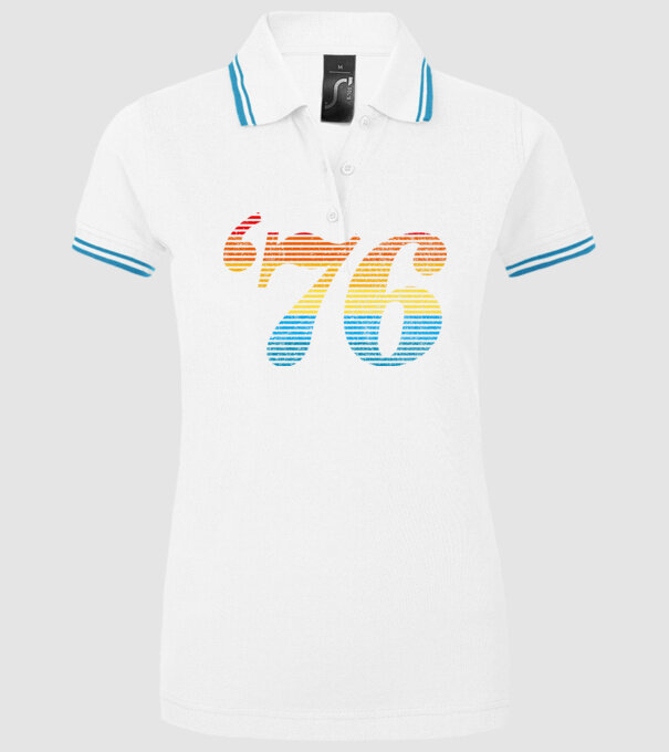 Retro Birthday 1976 model alb pe tricou