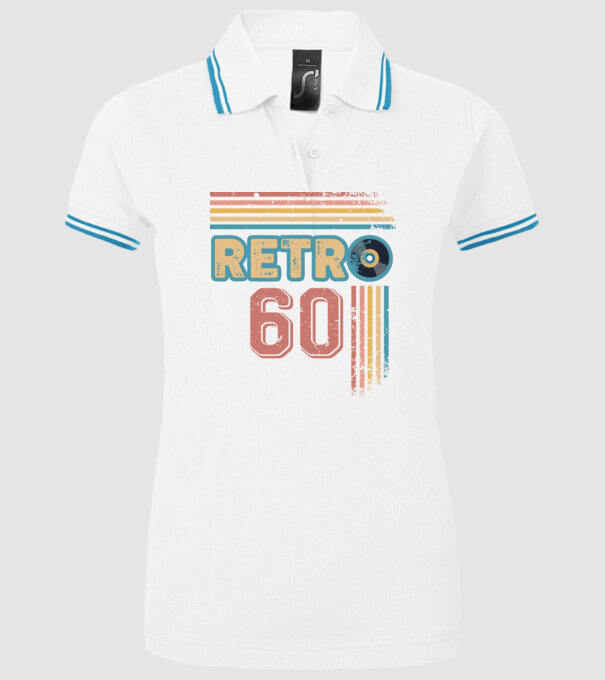 Retro 60 Birthday model alb pe tricou