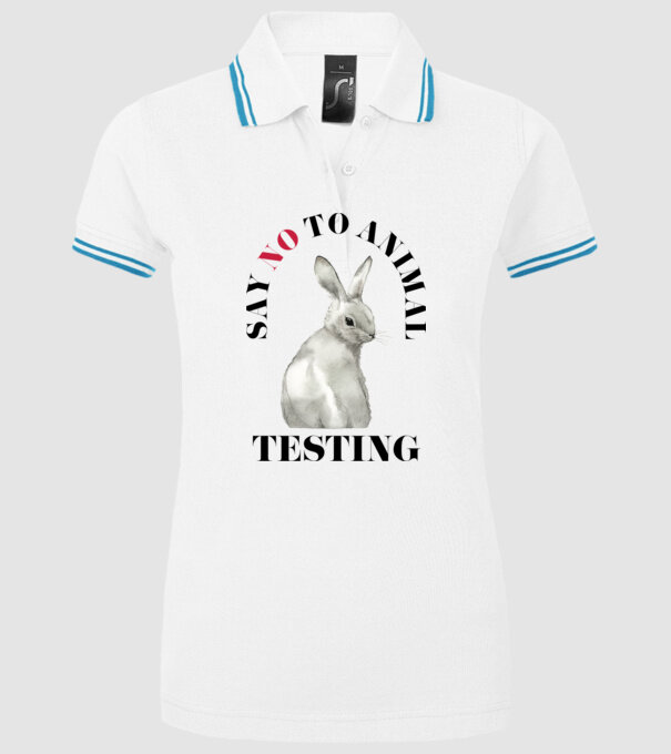 Say NO to animal testing model alb pe tricou