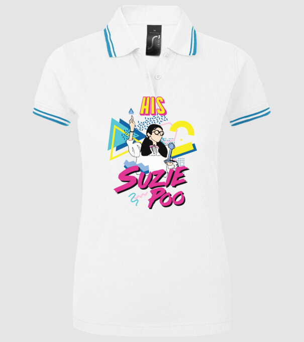 Stranger couple 80s retro Suzie model alb pe tricou