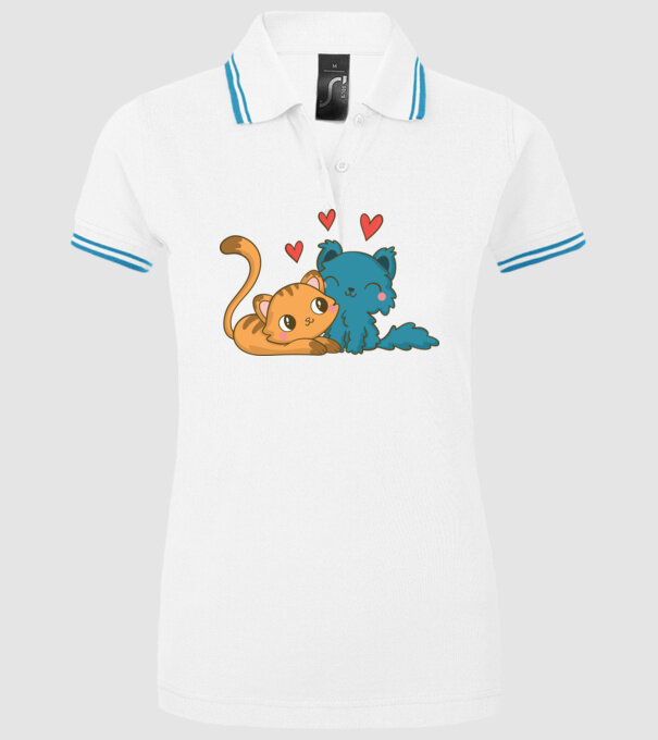 PISICUȚE ÎNDRĂGOSTITE 1 model alb pe tricou