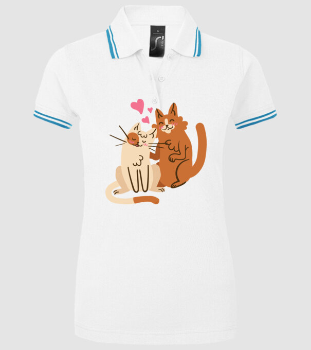 PISICUȚE ÎNDRĂGOSTITE 2 model alb pe tricou