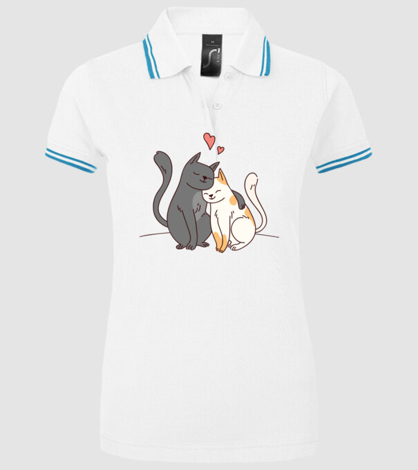 PISICUȚE ÎNDRĂGOSTITE 3 model alb pe tricou