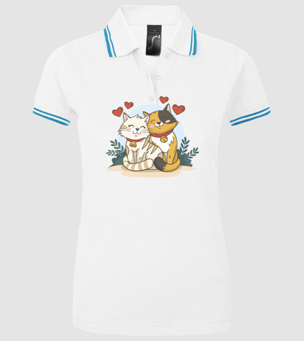 PISICUȚE ÎNDRĂGOSTITE 4 model alb pe tricou