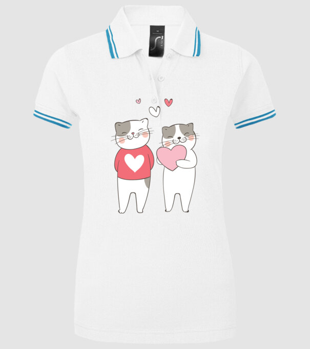 PISICUȚE ÎNDRĂGOSTITE 8 model alb pe tricou