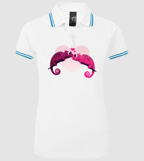 CAMELEONI ÎNDRĂGOSTIȚI model alb pe tricou