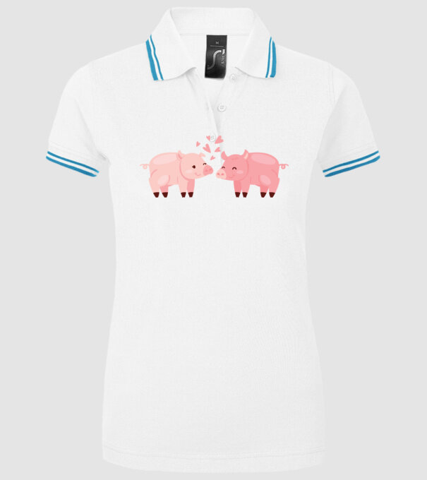 PURCELUȘI ÎNDRĂGOSTIȚI model alb pe tricou