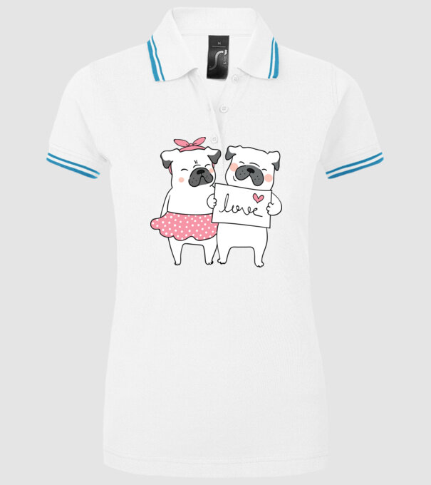 MOPȘI ÎNDRĂGOSTIȚI 2 model alb pe tricou