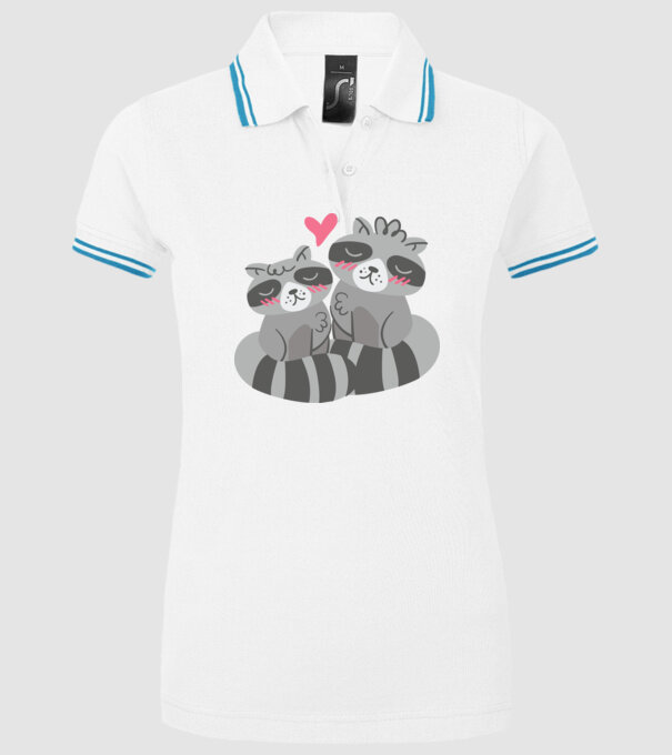 RATONI ÎNDRĂGOSTIȚI model alb pe tricou