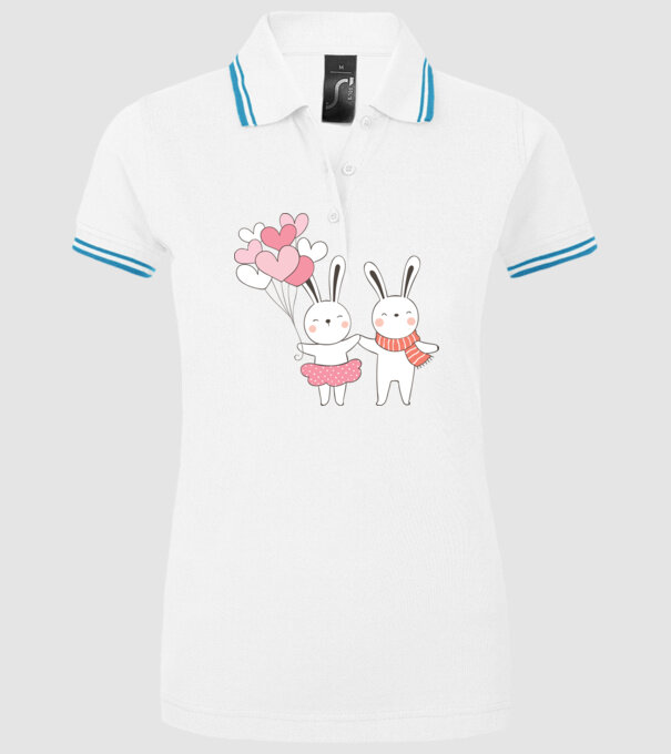 IEPURAȘI ÎNDRĂGOSTIȚI 3 model alb pe tricou