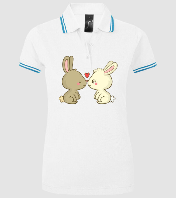 IEPURAȘI ÎNDRĂGOSTIȚI model alb pe tricou