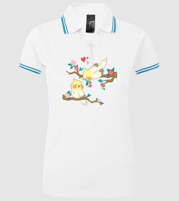 PAPAGALI ÎNDRĂGOSTIȚI 2 model alb pe tricou