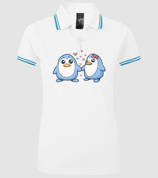 PINGUIN ÎNDRĂGOSTIT 2 model alb pe tricou