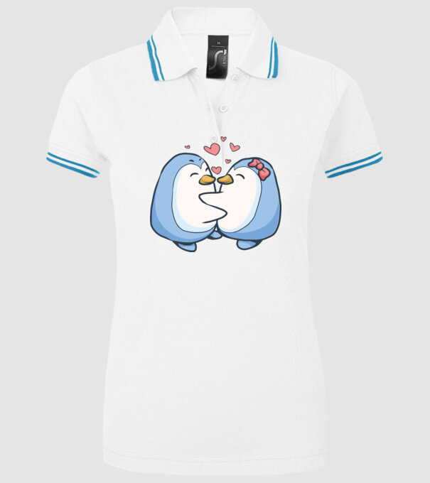 PINGUIN ÎNDRĂGOSTIT 3 model alb pe tricou