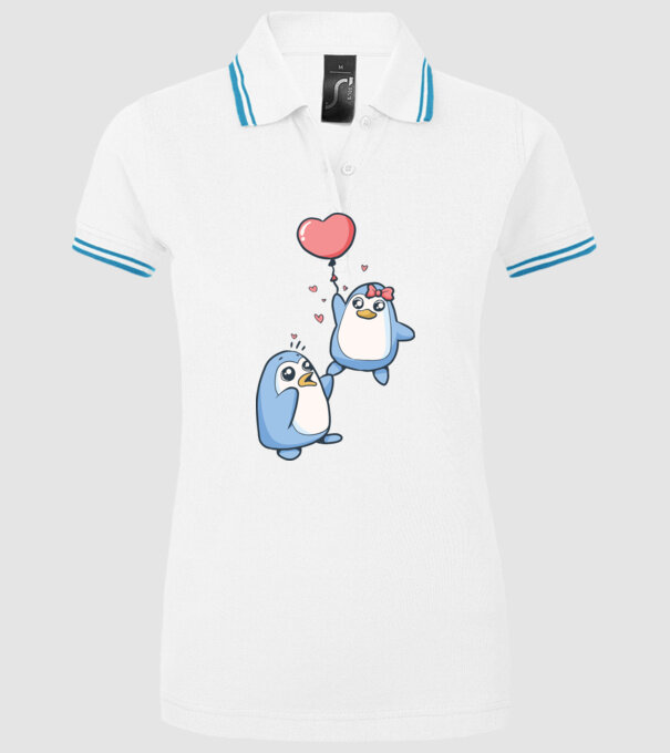 PINGUIN ÎNDRĂGOSTIT 4 model alb pe tricou