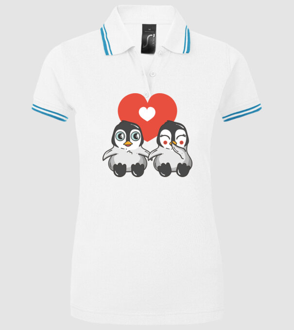 PINGUINI ÎNDRĂGOSTIȚI 7 model alb pe tricou