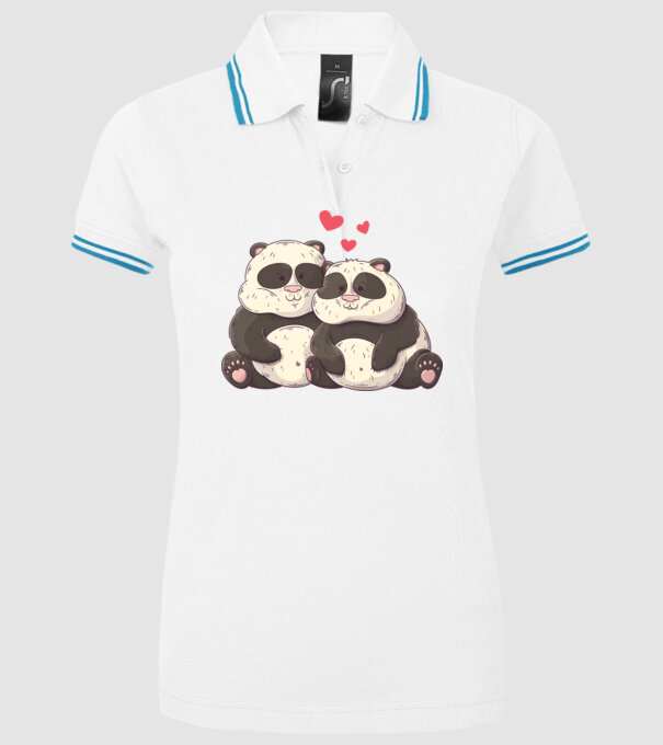 URȘI PANDA DOLOFANI ÎNDRĂGOSTIȚI model alb pe tricou