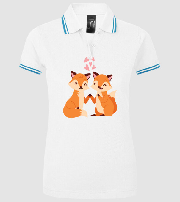 VULPI ÎNDRĂGOSTITE model alb pe tricou