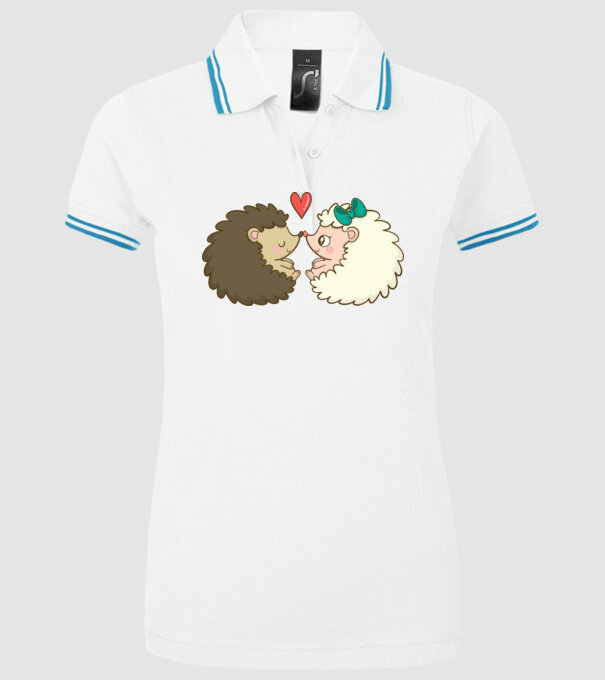 ARICI ÎNDRĂGOSTIȚI model alb pe tricou