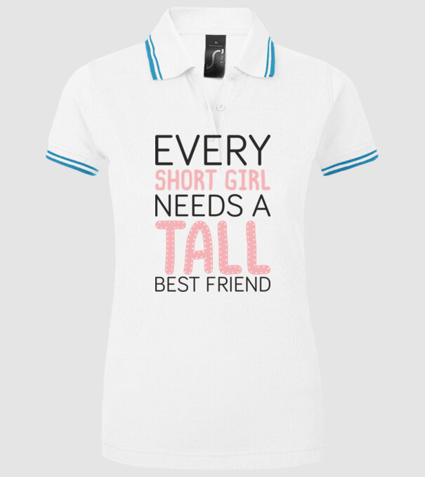 Tall Friend model alb pe tricou