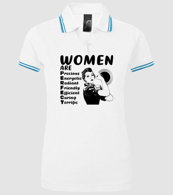 Women are perfect model alb pe tricou