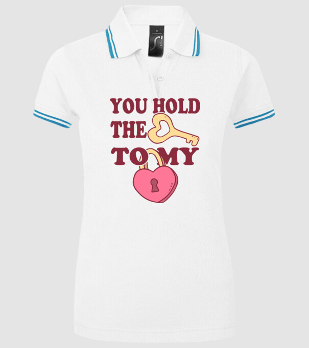 you hold the key to my heart model alb pe tricou