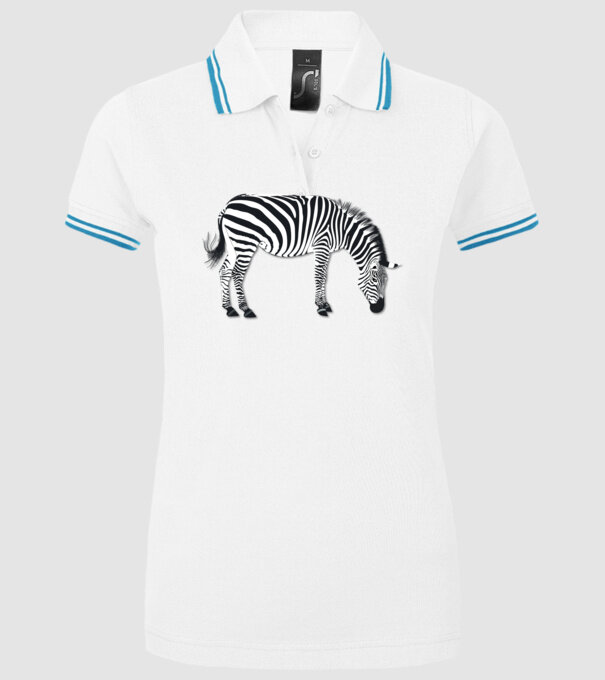 Zebră model alb pe tricou