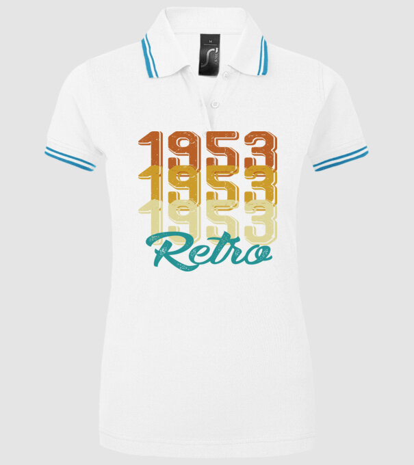1953 Retro model alb pe tricou