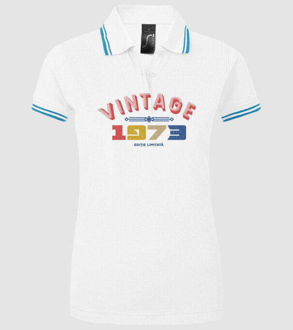 1973 Ediție limitată model alb pe tricou