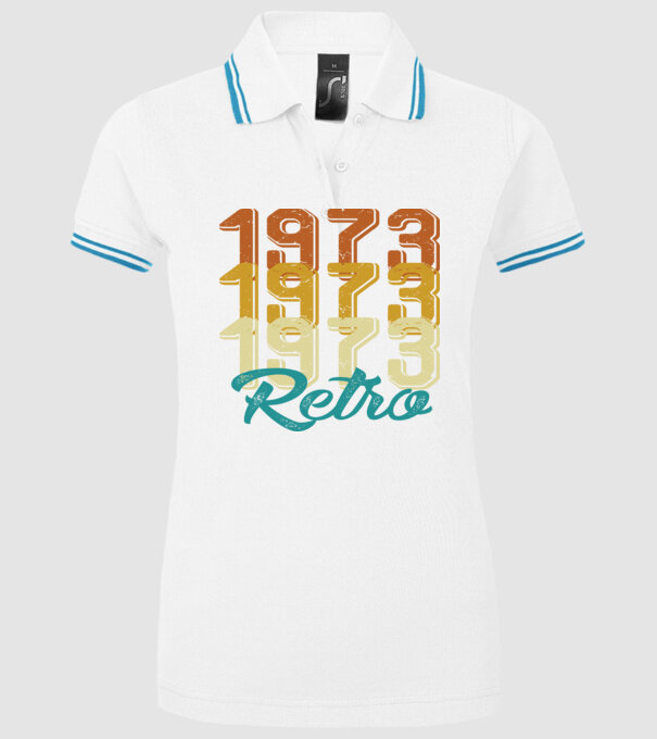 1973 retro model alb pe tricou