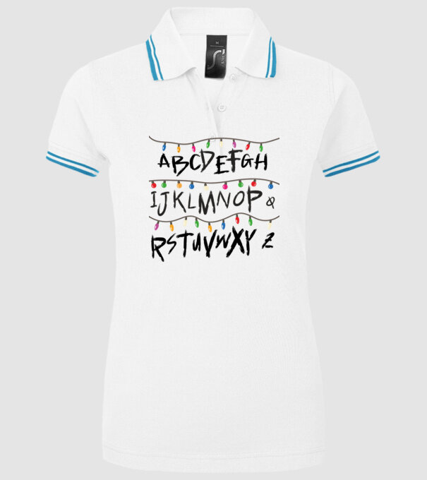abcdef stanger things model alb pe tricou
