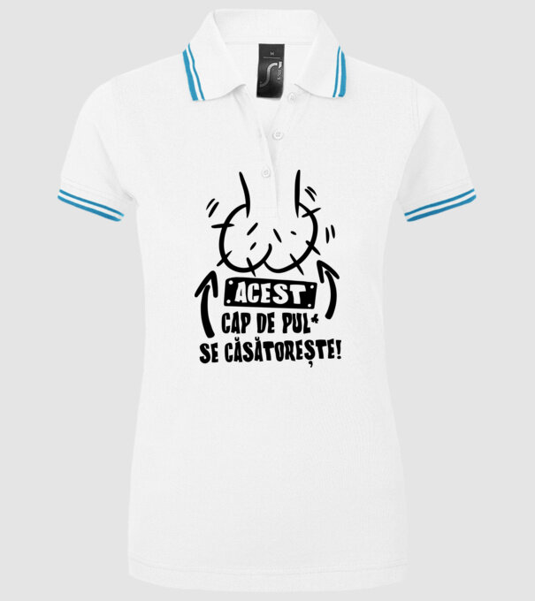 Acest - cap de pulă - se căsătorește! model alb pe tricou
