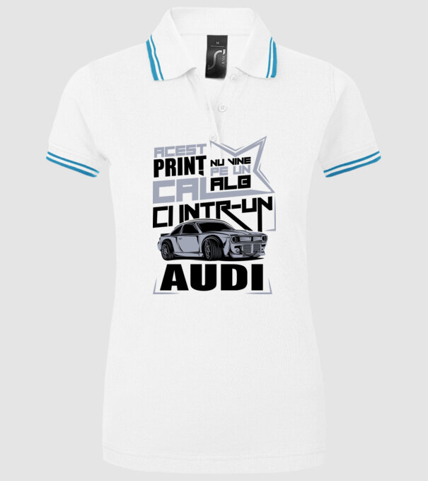 Acest prinț nu vine pe un cal alb, ci într-un Audi model alb pe tricou