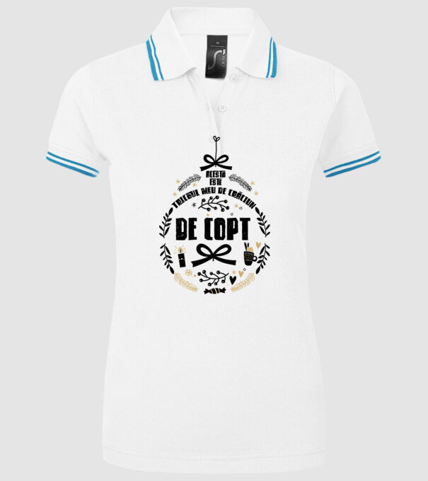 acesta este tricoul meu de Crăciun_de copt model alb pe tricou