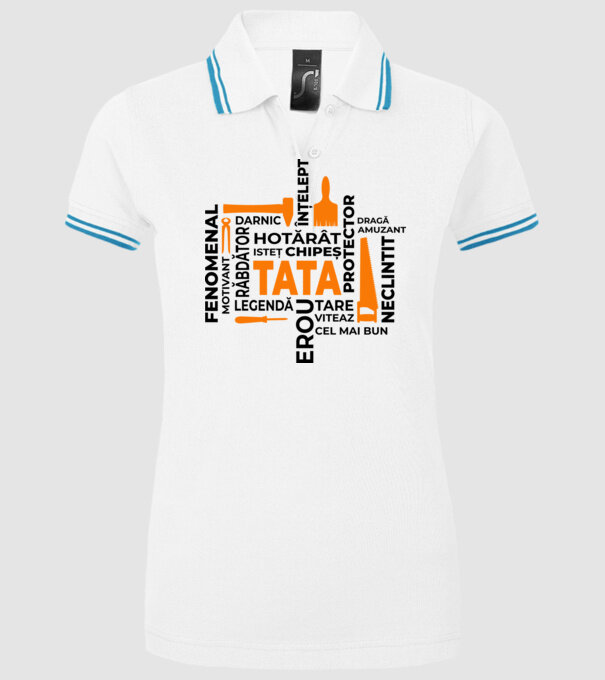 Acronimele tatălui model alb pe tricou
