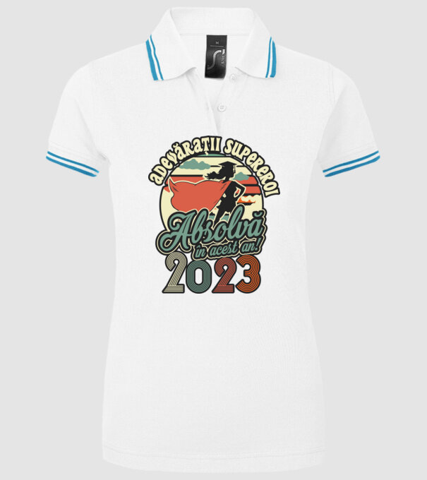 Adevărații supereroi model alb pe tricou