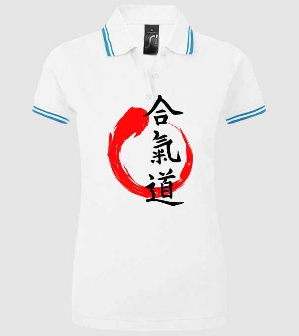 Aikido model alb pe tricou