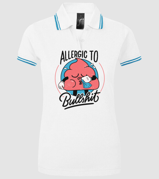 Allergic to bullshit antisocial model alb pe tricou