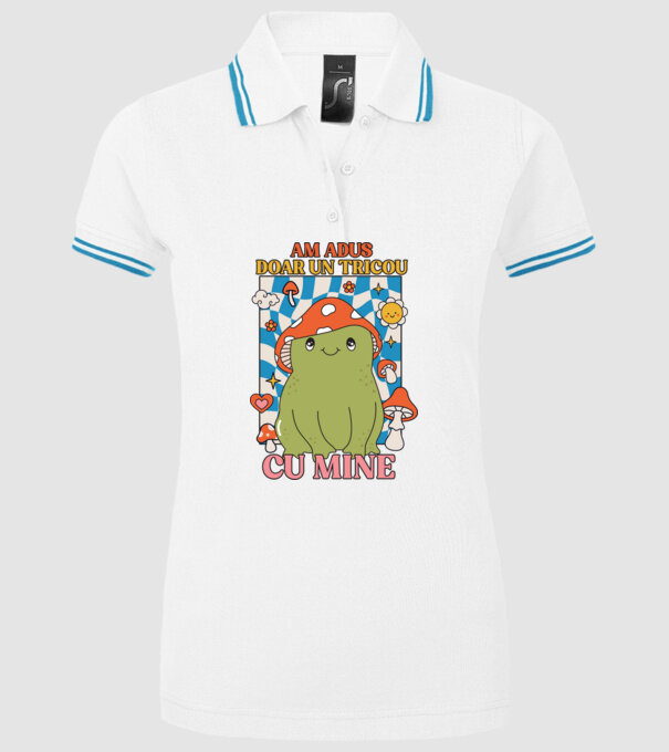 am adus doar un tricou cu mine! model alb pe tricou