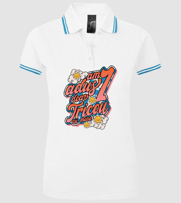 Am adus doar un tricou cu mine! model alb pe tricou