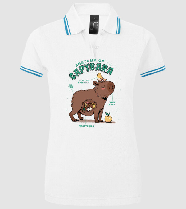 Anatomy of Capybara model alb pe tricou