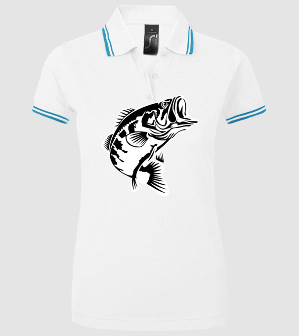 AngryFish model alb pe tricou