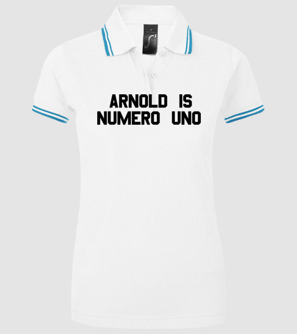 Arnold is Numero Uno model alb pe tricou