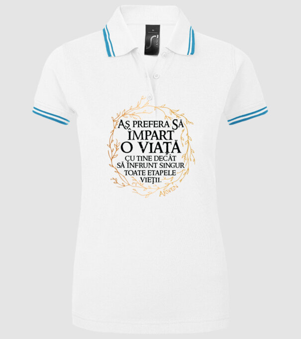Arwen model alb pe tricou