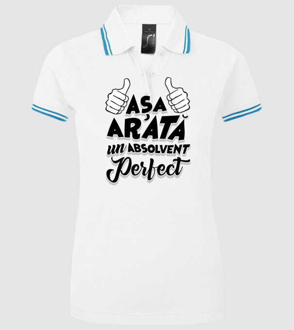 Așa arată un absolvent perfect model alb pe tricou