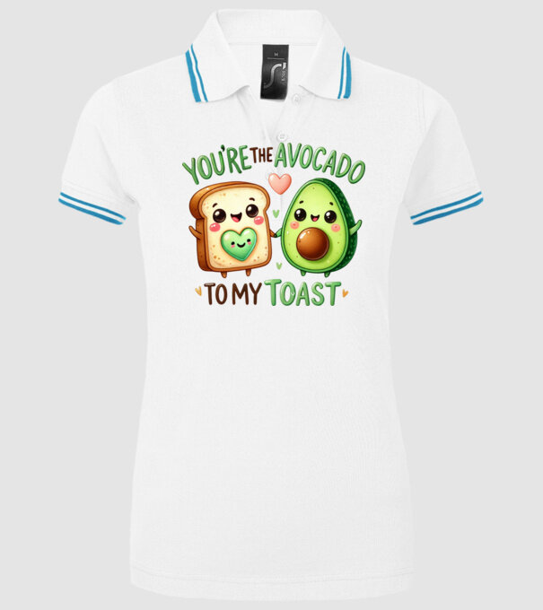 Avocado to my Toast model alb pe tricou
