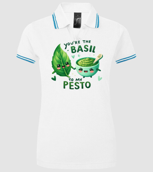Basil to my Pesto model alb pe tricou